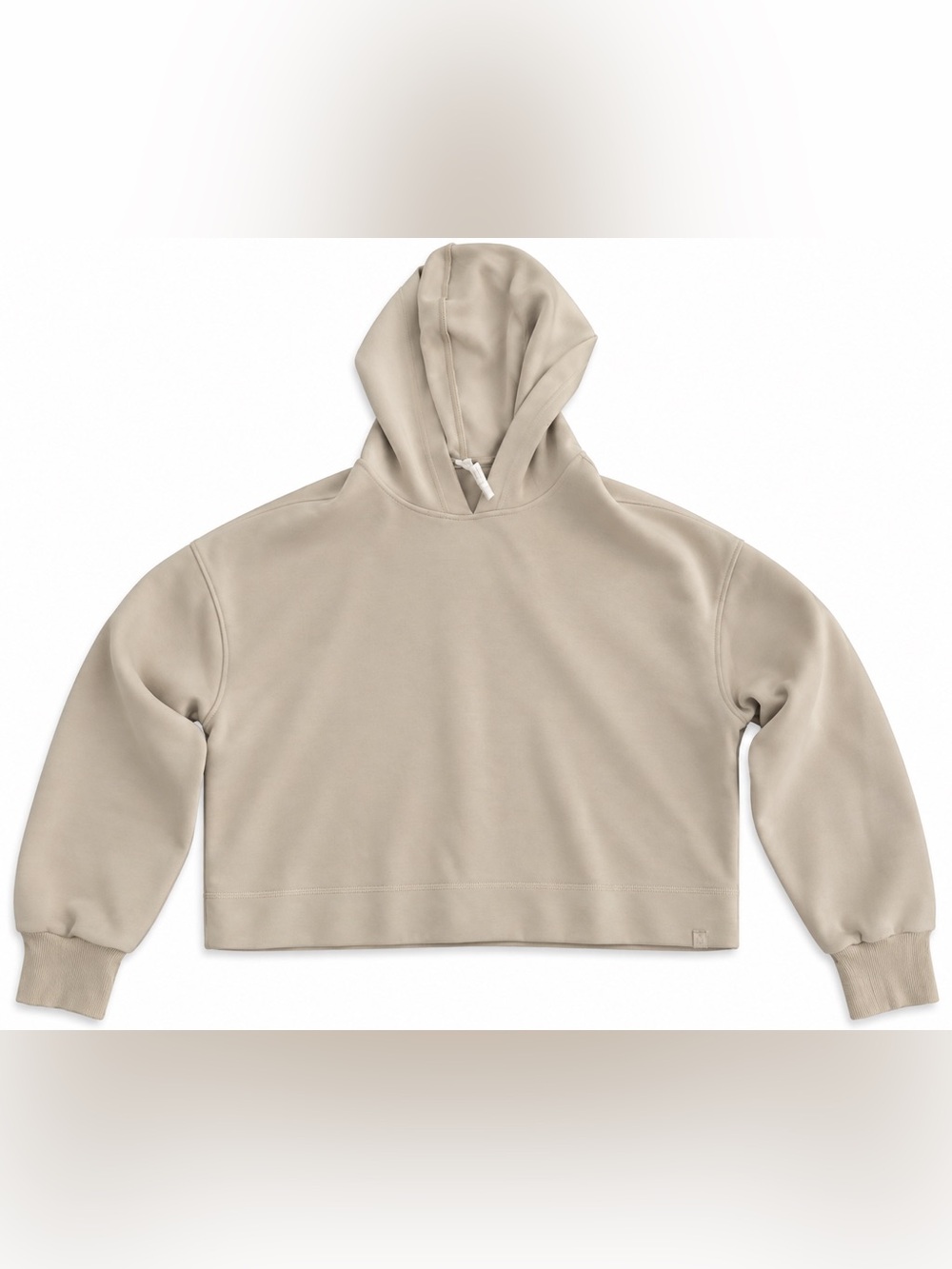 CRZ YOGA Women’s Cropped Hoodie Size Small Beige Taupe Pullover Athleisure